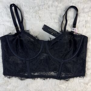 Victoria’s Secret Very Sexy VS Archives Strappy Lace‎ Bra Top Black 34B NWT